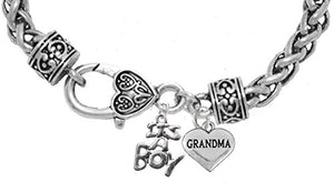 Grandma, "It’s A Boy" Adjustable Bracelet, Will NOT Irritate Sensitive Skin, Nickel Free.