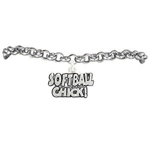 The Perfect Gift "Softball Chick" Adjustable Bracelet ©2010 Hypoallergenic, Nickel & Lead Free