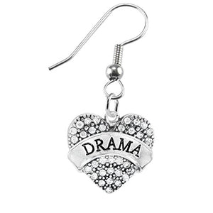 Drama Crystal Heart Hypoallergenic Earring. Nickel and Lead Free!