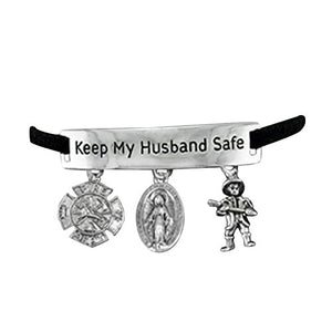 Firefighter's "Keep My Husband Safe" Adjustable Hypoallergenic" Safe - Nickel, Lead & Cadmium Free!