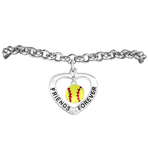 The Perfect Gift "Softball Friends Forever" Adjustable Bracelet ©2012 - Safe - Nickel & Lead Free