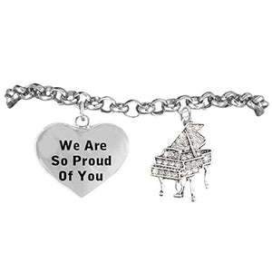The Perfect Gift "Crystal Piano", "We Are So Proud of You" Bracelet, Safe - Nickel & Lead Free