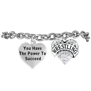 Wrestling, You Have the Power to Succeed" Hypoallergenic Bracelet