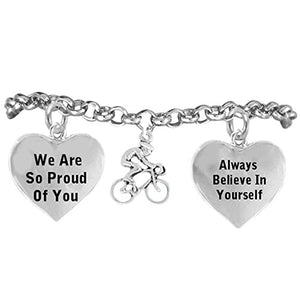 Bicycle Hypoallergenic "Always Believe in Yourself" Bracelet, Safe - Nickel, Lead & Cadmium Free!