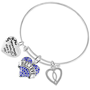Where There Is Love There Is Life "Believe" ©2016 3 Charm Adjustable  - Nickel & Lead Free
