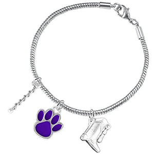 The Perfect Gift "Majorette Jewelry" Purple Paw ©2015 Hypoallergenic Safe - Nickel & Lead Free