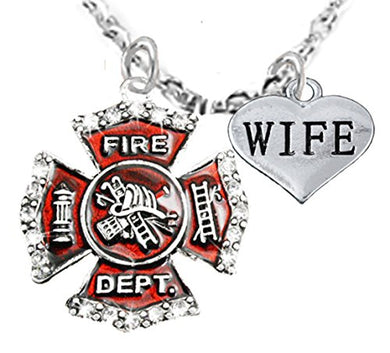 Firefighter, Wife Adjustable Necklace, Hypoallergenic, Safe - Nickel & Lead Free