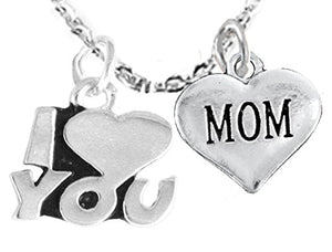 Mom I Love You Adjustable Curb Chain Necklace, Hypoallergenic, Safe - Nickel & Lead Free