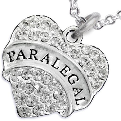 Paralegal Adjustable Heart Charm Necklace ©2016 Hypoallergenic, Safe, Nickel, Lead & Cadmium Free!