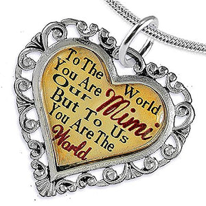 Mimi Heart Charm Necklace ©2016 Hypoallergenic, Adjustable, Safe, Nickel, Lead & Cadmium Free!