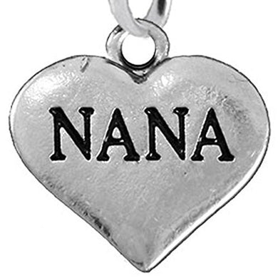 Nana Heart Charm Fishhook Earrings ©2016 Hypoallergenic, Safe - Nickel, Lead & Cadmium Free!