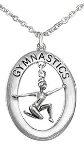 Children's "Gymnast on Floor Posed" Necklace, Adjustable, Nickel & Lead Free