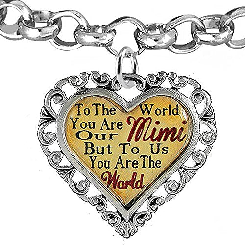 Mimi Heart Charm Bracelet ©2016 Hypoallergenic, Adjustable, Safe, Nickel, Lead & Cadmium Free!