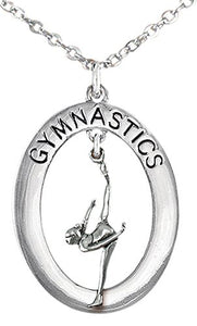 Children's "Gymnast One Leg Pose" Necklace, Adjustable, Nickel & Lead Free!
