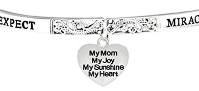 Expect Miracles, My Mom, My Joy, The Original Safe, Nickel & Lead Free Adjustable Stretch Bracelet