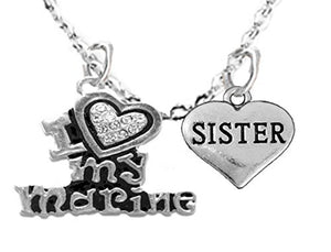 Marine "Sister", Children's Adjustable Necklace, Hypoallergenic, Safe - Nickel & Lead Free