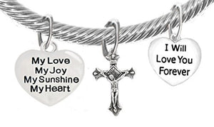 My Love, My Joy, My Sunshine, My Heart, and "I Will Love You Forever" & A Crucifix, Bracelet