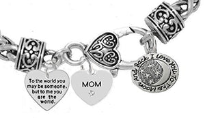 Mother's Day "Mom", Grandma Jewelry "Mom" Bracelet, Safe - Nickel & Lead Free