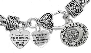 Mother's Day "Mom", Grandma "My "Daughter", My Sunshine" Bracelet, Safe