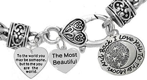 Mother's Day "Mom", Grandma Jewelry "The Most Beautiful" Bracelet Safe - Nickel Free
