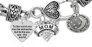 Mother's Day "Mom", Grandma Jewelry, " Mom" Bracelet, Safe - Nickel & Lead Free
