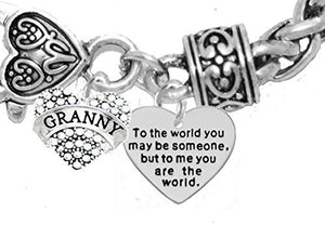 Mother's Day "Mom", Grandma Jewelry "Granny" To the World You..." Bracelet
