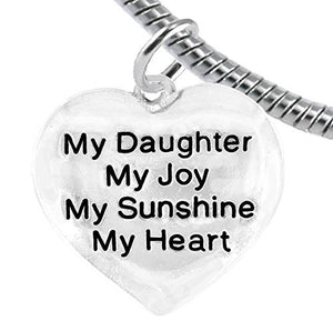 Message Jewelry, My "Daughter", My Joy, My Sunshine, My Heart, Bracelet - Safe, Nickel & Lead Free