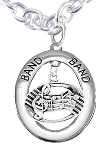 Band "Music Notes" Hypoallergenic Adjustable Necklace, Safe - Nickel & Lead Free