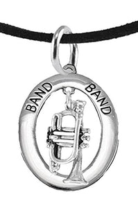 Band "Trumpet Player" Hypoallergenic Adjustable Necklace, Safe - Nickel & Lead Free