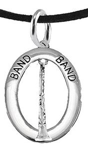 Band "Clarinet Player" Hypoallergenic Adjustable Necklace, Safe - Nickel & Lead Free