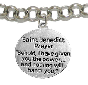 Saint Benedict Bracelet Protect Me from Harm Prayer, From Evil, From the Devil. Nickel & Lead Free