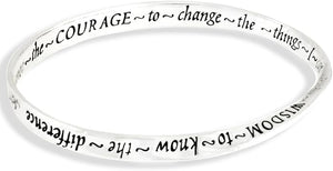 Serenity Prayer Bracelet Medium To Large Wrist Size, Hypoallergenic, Safe-Nickel, Lead, And Cadmium Free