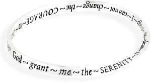 Serenity Prayer Bracelet Medium To Large Wrist Size, Hypoallergenic, Safe-Nickel, Lead, And Cadmium Free