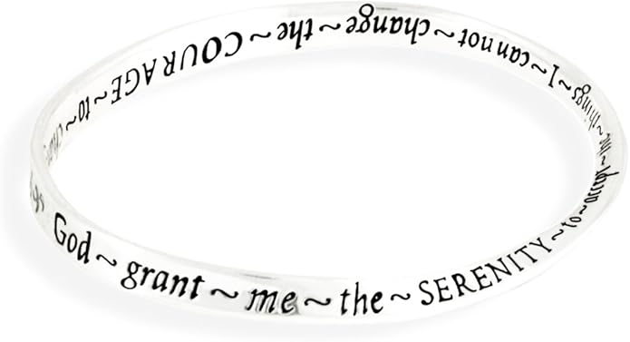 Serenity Prayer Bracelet Medium To Large Wrist Size, Hypoallergenic, Safe-Nickel, Lead, And Cadmium Free
