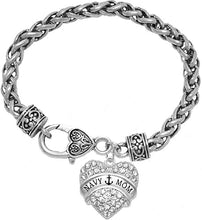 Navy Mom, Necklace, Earring, and Bracelet Set, Hypoallergenic, Safe-Nickel, Lead, and Cadmium Free.