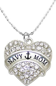 Navy Mom, Necklace, Earring, and Bracelet Set, Hypoallergenic, Safe-Nickel, Lead, and Cadmium Free.