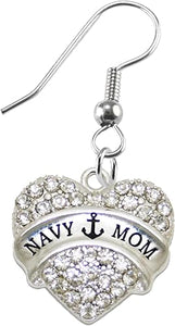 Navy Mom, Necklace, Earring, and Bracelet Set, Hypoallergenic, Safe-Nickel, Lead, and Cadmium Free.