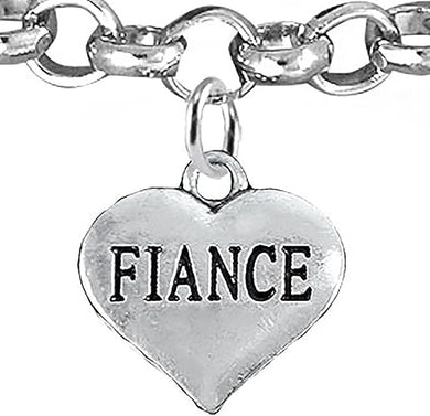 Fiancé Bracelet, Hypoallergenic, WILL NOT IRRITATE Anyone With Sensitive Skin, Safe, Nickel, Lead & Cadmium Free.