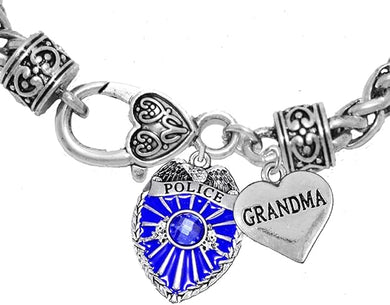 Policeman's Grandma Bracelet, Hypoallergenic, Safe-Nickel, Lead, Cadmium Free