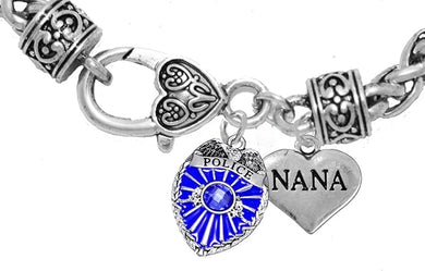 Policeman's Nana Bracelet, Hypoallergenic, Safe-Nickel, Lead, Cadmium Free