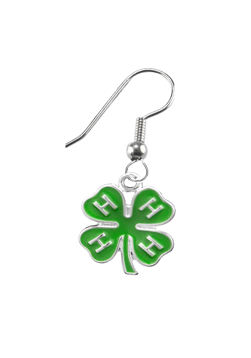 4-H Club Earrings, Hypoallergenic, Safe-No Nickel, No Lead And No Poisonous Cadmium In The Metal.  Will Not Irritate Anyone With Sensitive Skin | © 2023, Free Shipping. Designed And Made In The U.S.A.
