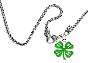 4-H Club Antique Wheat Chain Necklace, Hypoallergenic, Safe-No Nickel, No Lead And No Poisonous Cadmium In The Metal.  Will Not Irritate Anyone With Sensitive Skin | © 2023, Free Shipping. Designed And Made In The U.S.A.