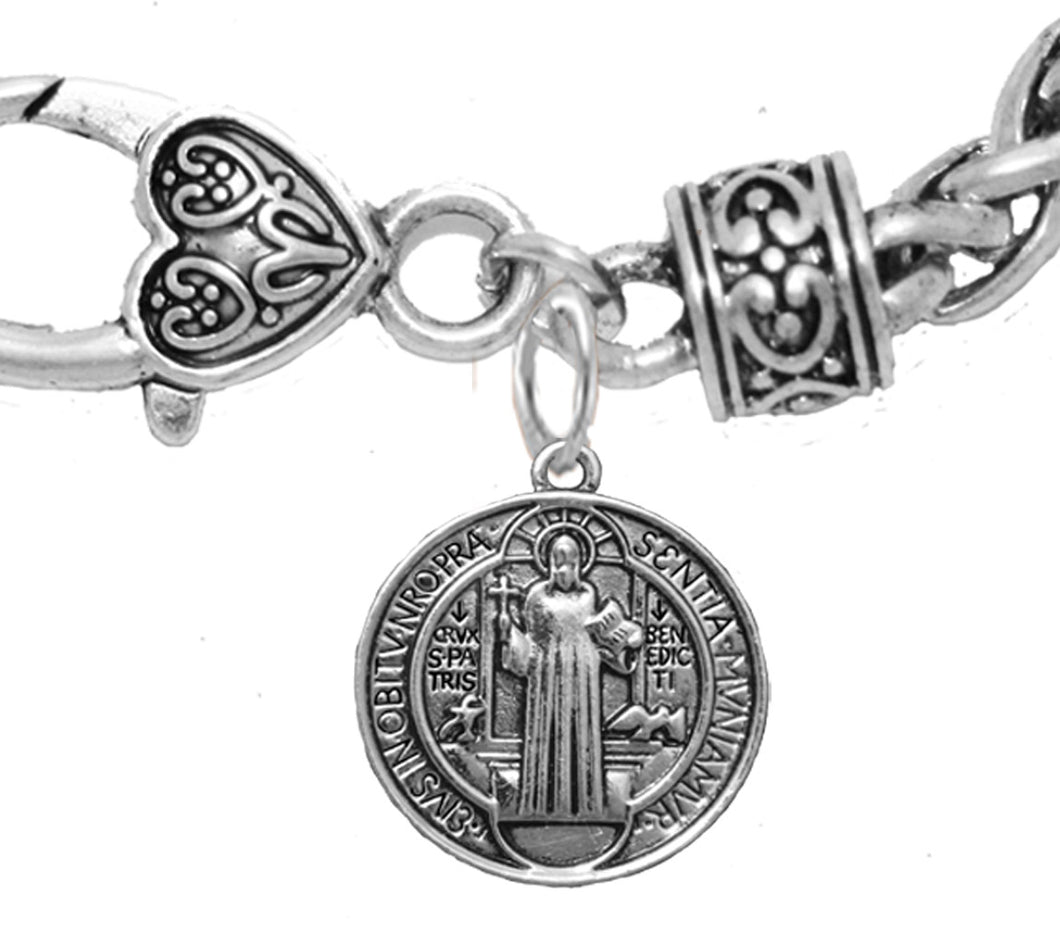 Saint Benedict Bracelet Prayer, Protect Me from Harm, From Evil, From the Devil. Nickel & Lead Free