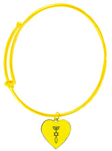 Messianic, Christian, Jewish 14KT Goldtone Heart With The Seal Of Jerusalem On A Adjustable Goldtone Miracle Wire Bracelet, Will Fit Everyone, Gift Ready, Comes In A Black Velvet Bag. Hypoallergenic-Safe