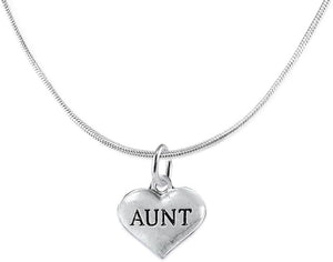 Aunt Adjustable Necklace, Hypoallergenic, Will NOT Irritate Anyone with Sensitive Skin, Safe, Nickel, Lead & Cadmium Free.