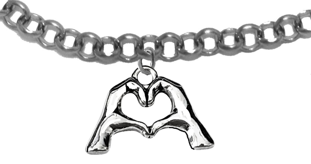 Everyone Is Doing It! Forming Their Fingers And Hands Into The Shape Of A Heart Saying  