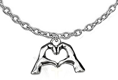 Everyone Is Doing It! Forming Their Fingers And Hands Into The Shape Of A Heart Saying 
