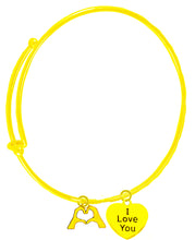 I Love You, Everyone Is Doing It! Forming Their Fingers And Hands Into The Shape Of A Heart Saying I Love You, And A Heart Saying I Love You On A 14KT Goldtone Adjustable Miracle Wire Bracelet. It Fits Everyone. Great Gift For Yourself Or Someone Special
