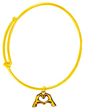 Everyone Is Doing It! Forming Their Fingers And Hands Into The Shape Of A Heart Saying &nbsp;"I Love You" On A 14 KT Goldtone Adjustable Miracle Wire Bracelet. What A Great Gift For Yourself Or Someone Special. Gift Ready Comes In A Small Black Velvet Bag