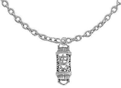 Mezuzah, Charm, Adjustable Cable Chain Necklace, What A Wonderful Gift For Yourself, Or Someone Special. Gift Ready Comes In A Black Velvet Bag. Made In The USA By Veterans. Hypoallergenic